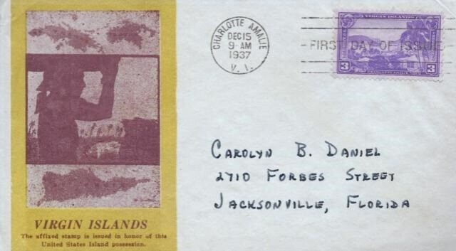 802 3c VIRGIN ISLAND FDC - 24325