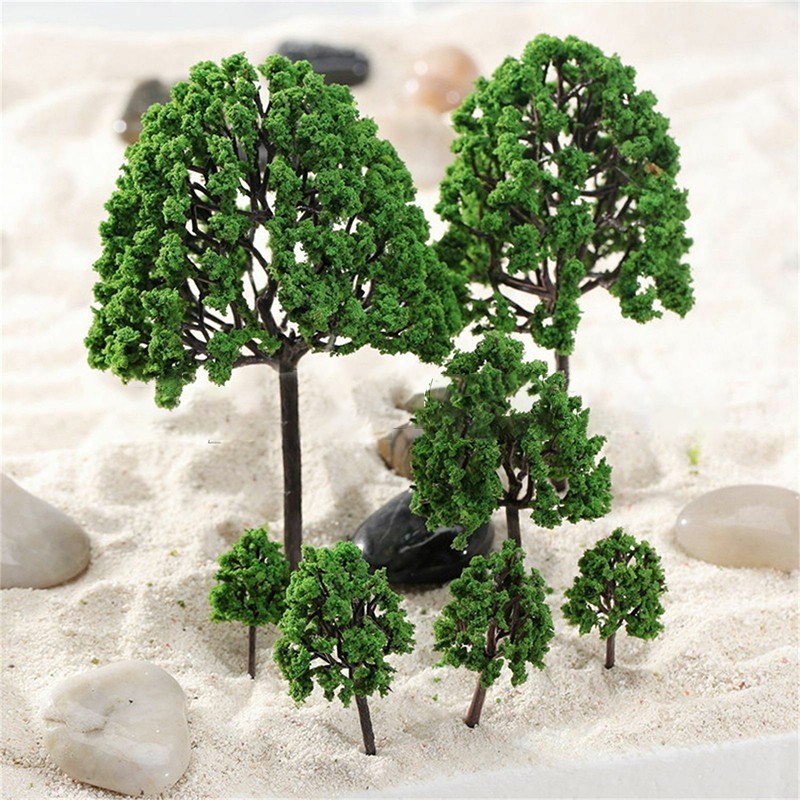 11x Model Trees Mixed Size Artificial Trees Train Railway Diorama Layout Decors