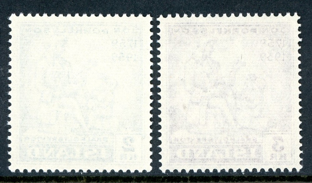 Iceland 1959 Teaching Scott #317-318 Mint Non Hinged T111