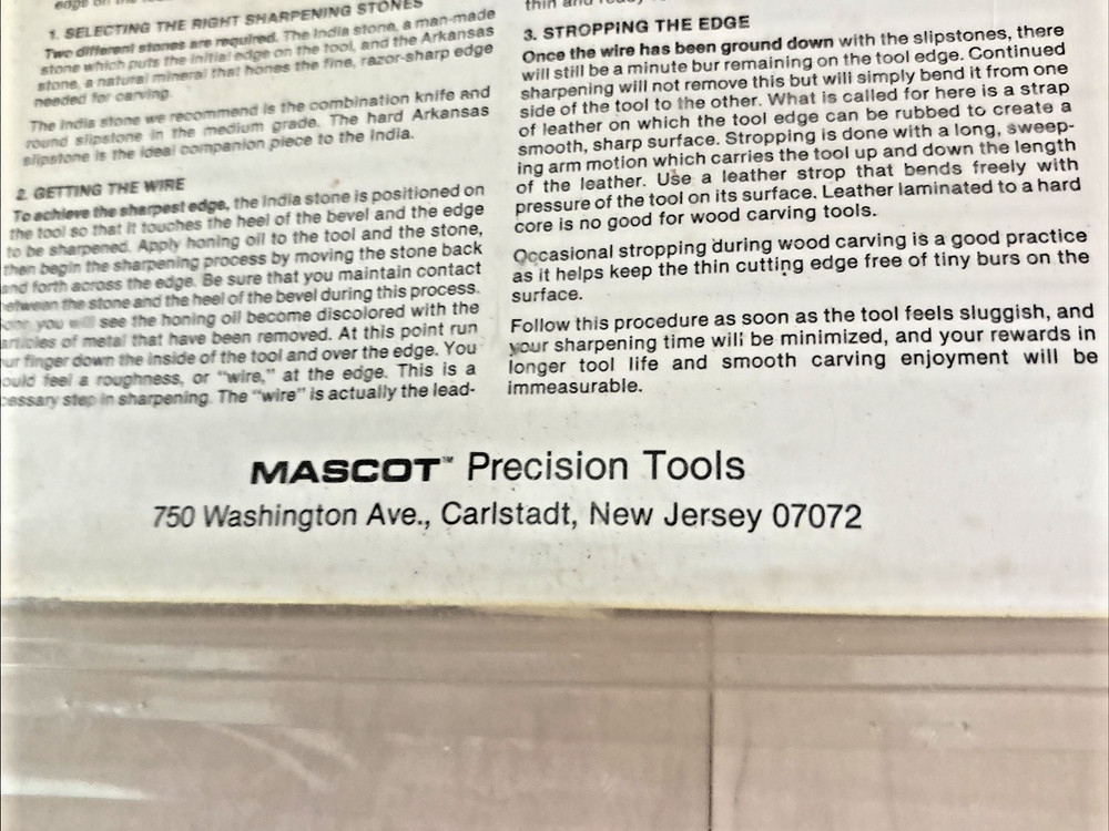 Woodworking Tool Set - Mascot Precision Tools #H862