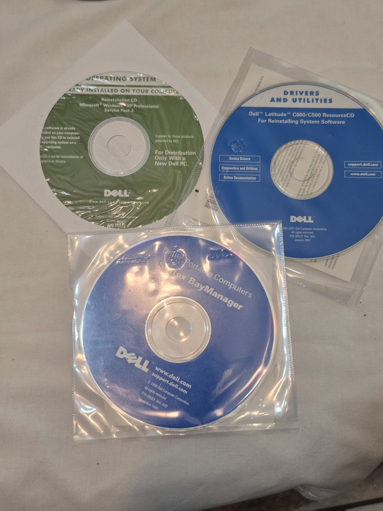 Vintage Dell Latitude XP Era Reinstallation & Drivers CD Bundle