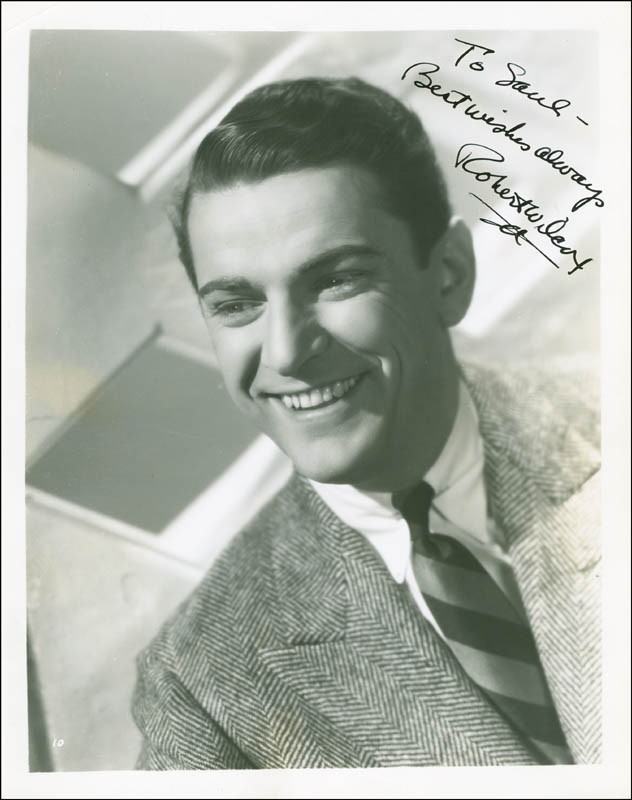 ROBERT WILCOX - INSCRIBED PHOTOGRAPH SIGNED CIRCA 1938