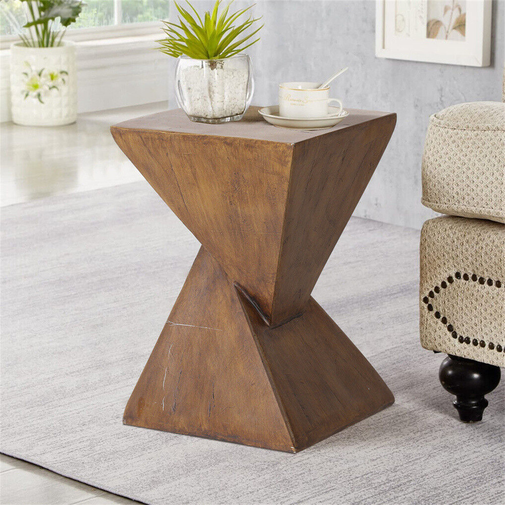Cast Concrete Stool End Table Lightweight Side Table Accent Table Art Furniture