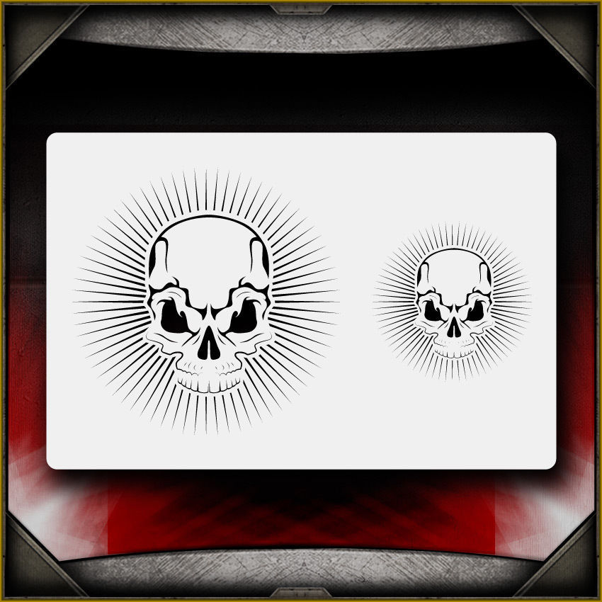 Skull 14 Airbrush Stencil Template Airsick
