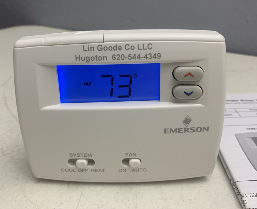 Emerson Single Stage Non-Programmable Thermostat 1F86-0244 Warm/Cool 2" Display