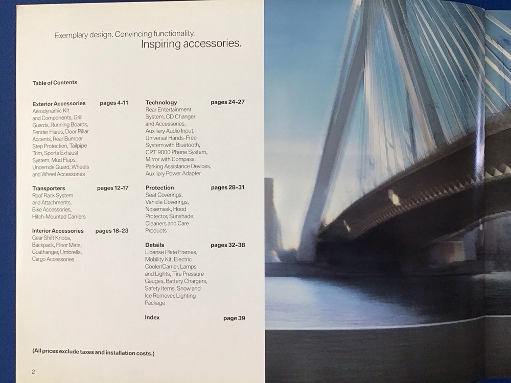 BMW X3 E83 SAV Accessory Brochure 2004