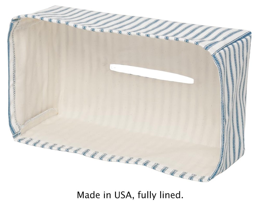 Fabric Tissue Box Cover, Tissue Holder Slipcover, Slips Over Rectangular Card...