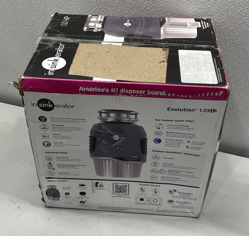 InSinkErator Evolution 1HP Advanced Series Continuous Feed Garbage Disposal