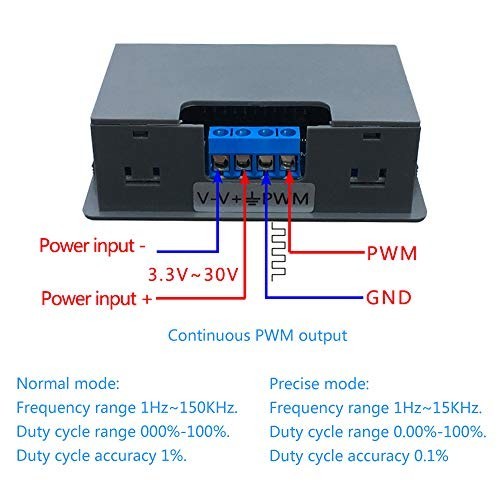 Adjustable PWM Frequency Generator 1Hz-150KHz, LCD Display, Square Wave Module