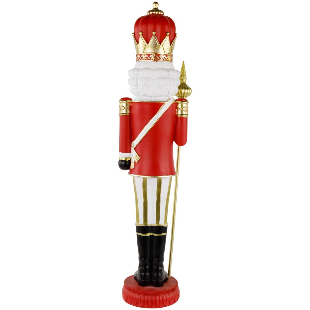 Northlight 22" Red and Gold Christmas Nutcracker with Scepter