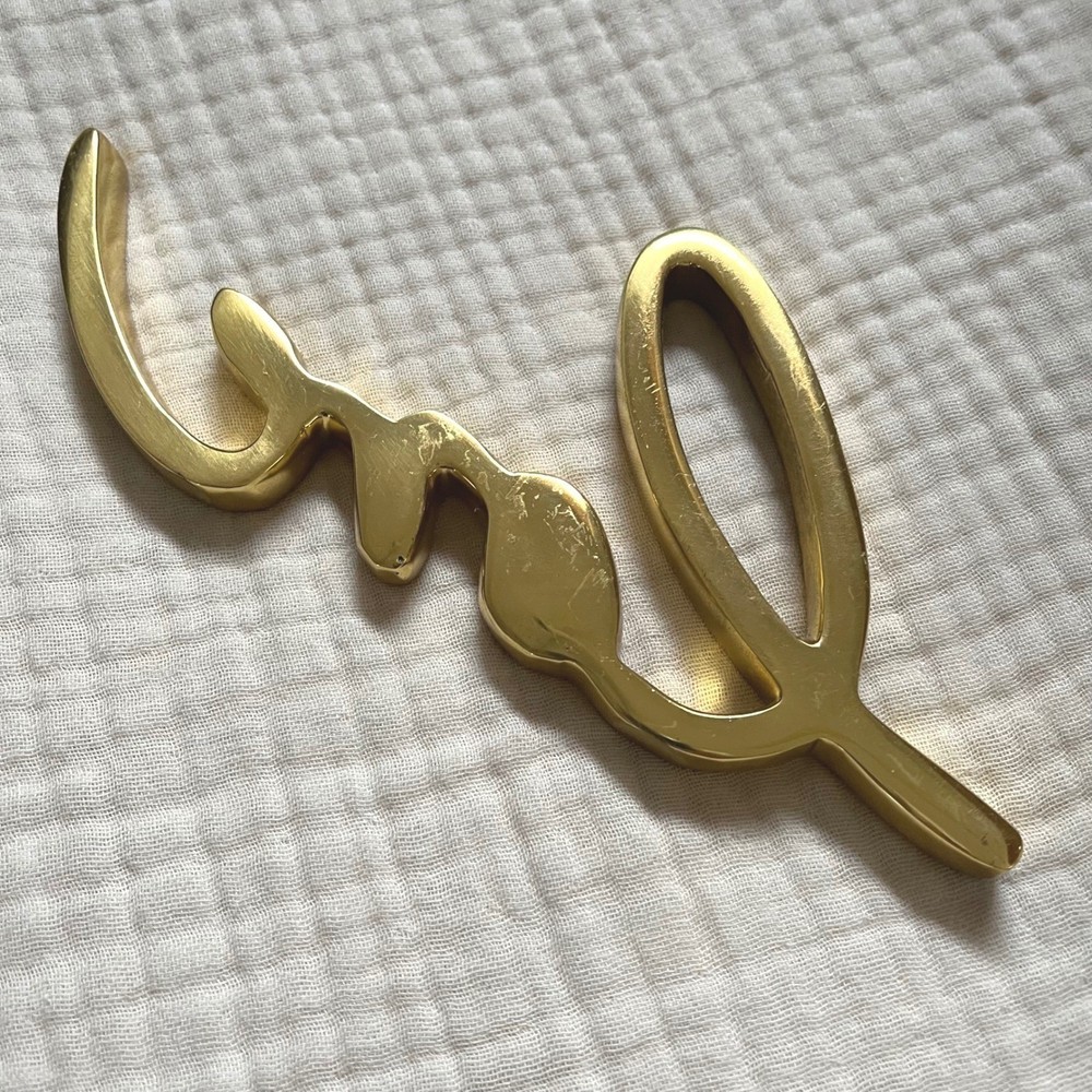 West Elm Solid Brass Love Decor