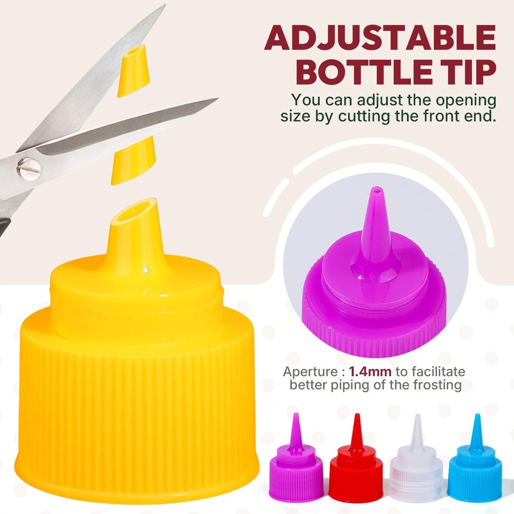Cookie Decorating Kit, Icing Bottle, Squeeze Writer Bottles (1 and 2 Ounce), ...