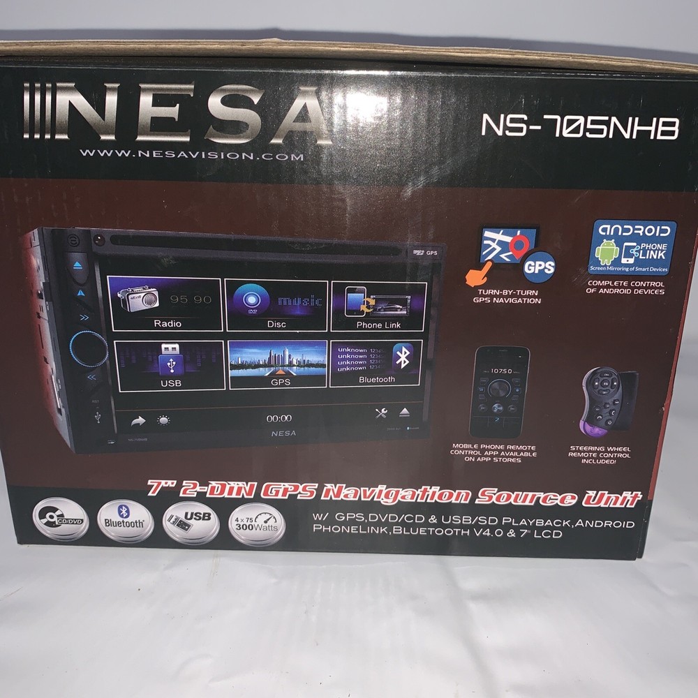 nesa ns-705nhb navigation Bluetooth usb gps 2 din 7” Android Link dvd cd new ￼￼