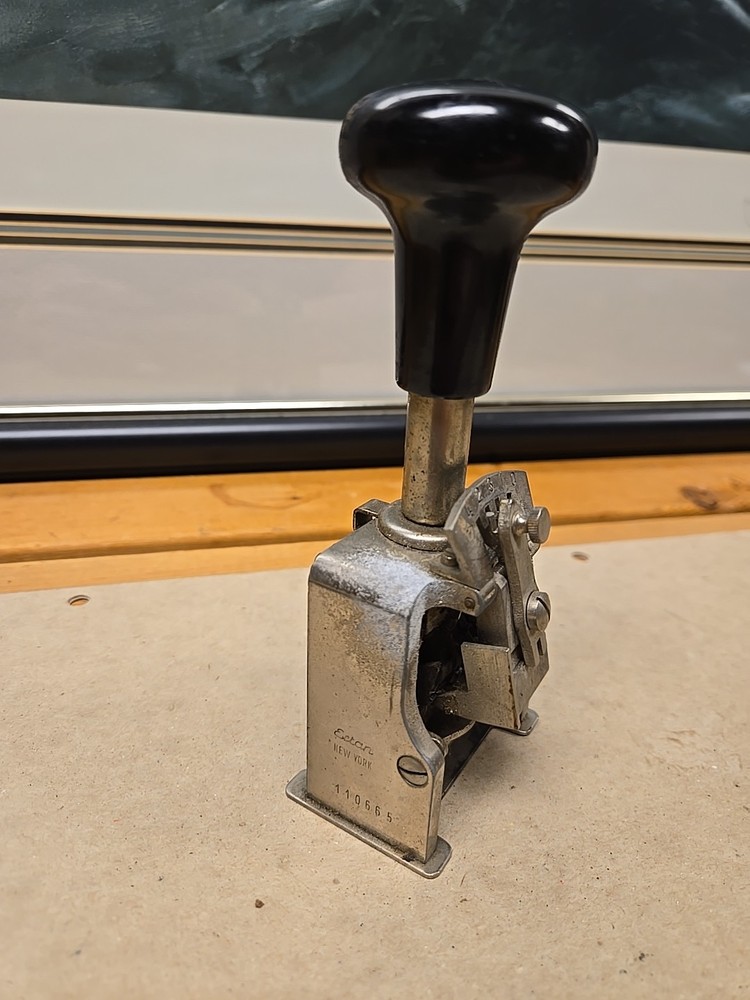 Antique Automatic Numbering Machine 1920s-30s Ectan NY German Made Pre War Work