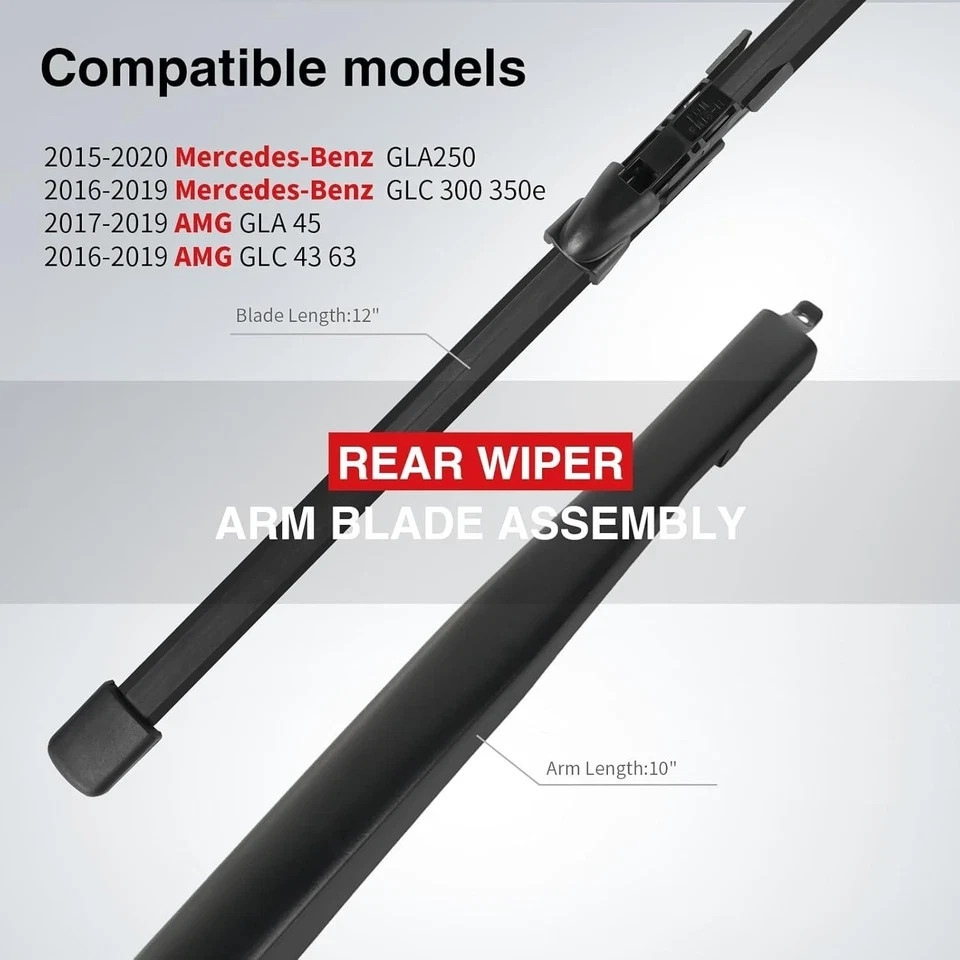 Rear Windshield Wiper Arm Blade Assembly - Replacement for GLA 250 2015-2020, GL