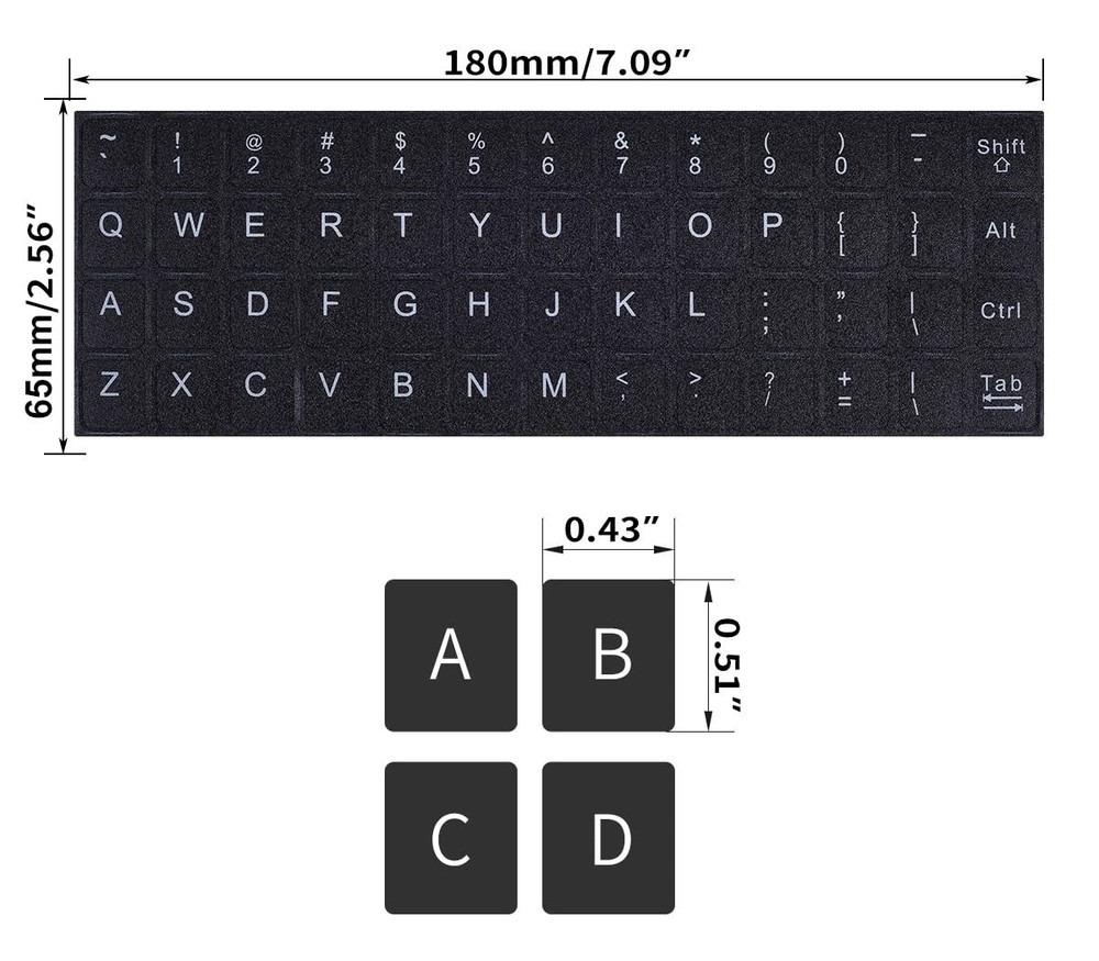 Universal English Keyboard Stickers Letters for Computer Laptop Notebook Desktop