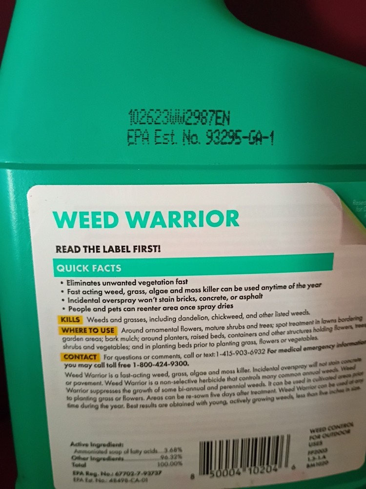 Sunday Weed Warrior Grass Algae Moss Herbicidal Soap , 32 fl oz