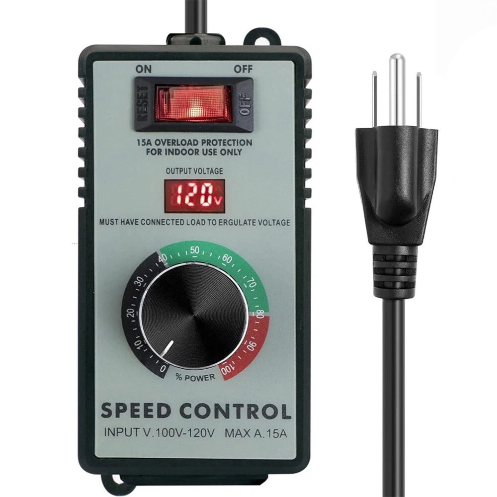 Professional AC Motor Speed Controller 120V for Inductive and Resistive Loads