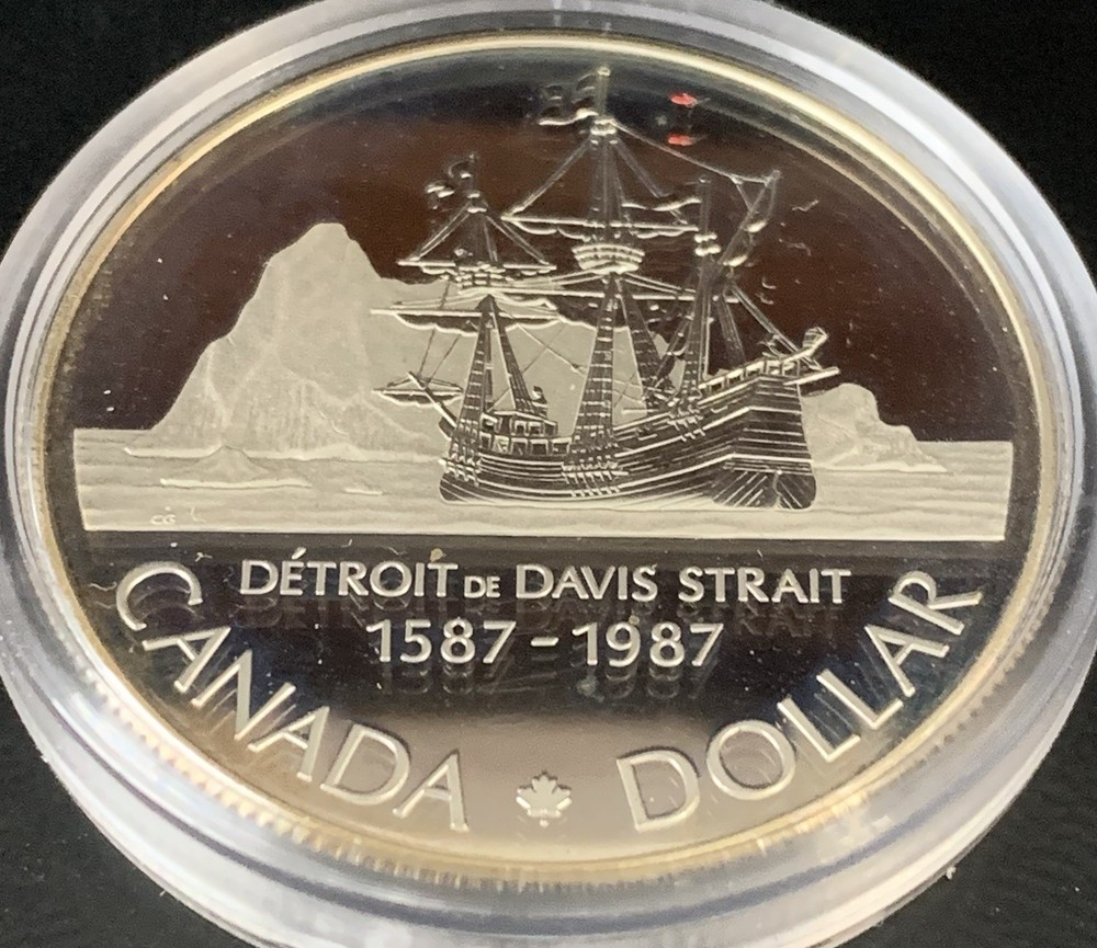 CANADA 1987 Silver Dollar, Gem PR+++, DCAM, Davis Strait