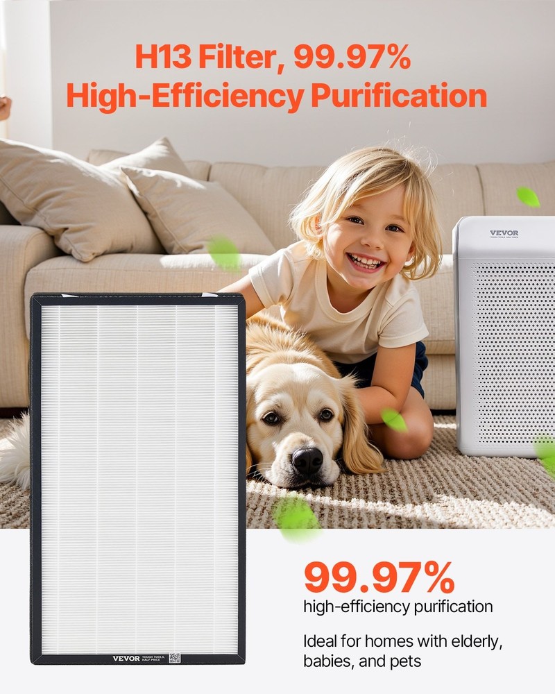 Air Purifier Replacement Filter,H13,2-in-1 Compact & Lightweight Replacement F