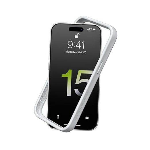 Bumper Case Compatible with [iPhone 15] | CrashGuard iPhone 15 - Platinum Gray
