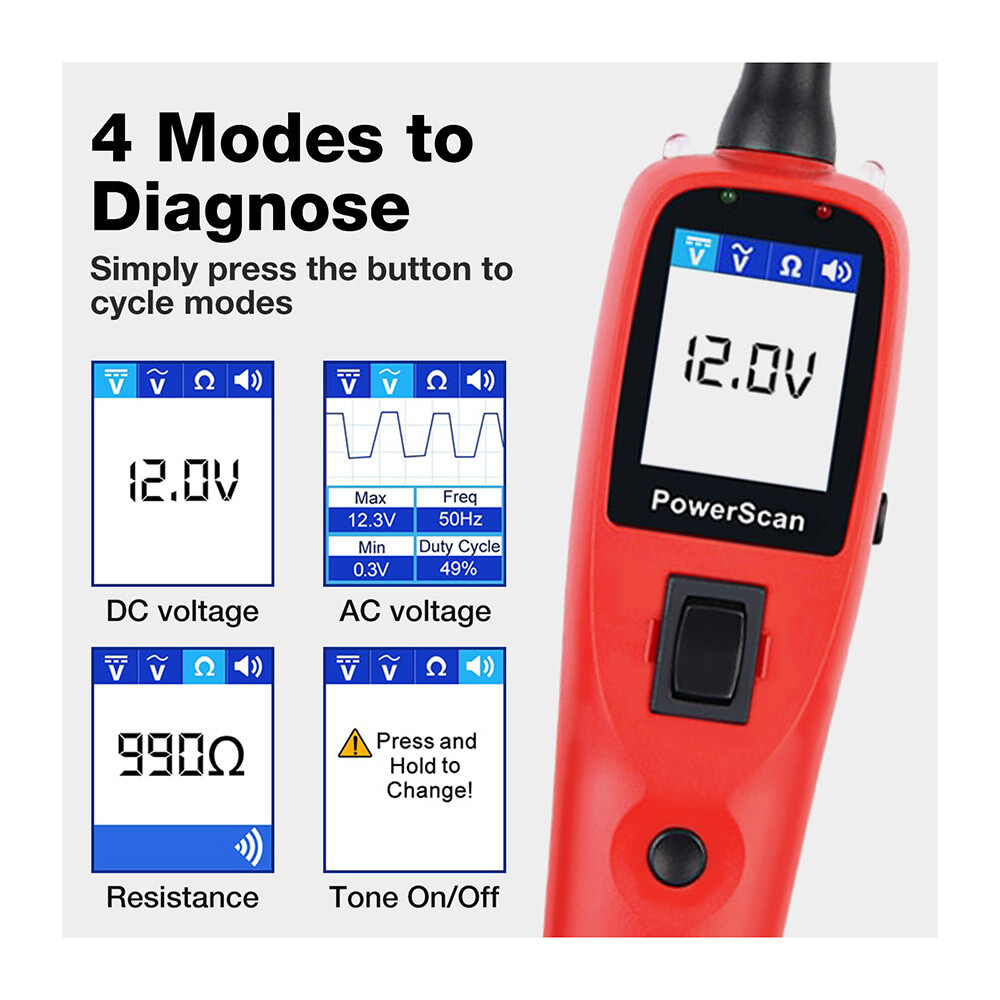 Autel PowerScan PS100 Car Electrical System Diagnosis Tool Power Probe AVO Meter