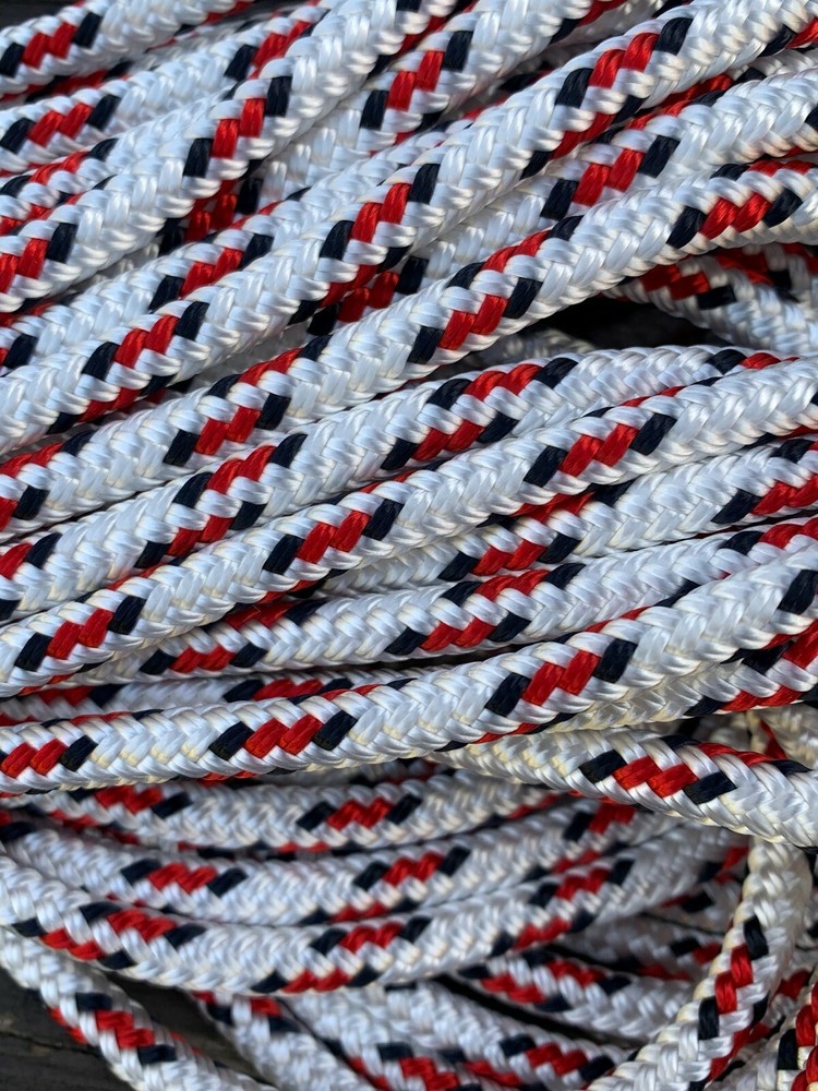 1/4 " x 100 ft. Double Braid-Yacht Braid Polyester rope. Made in USA.