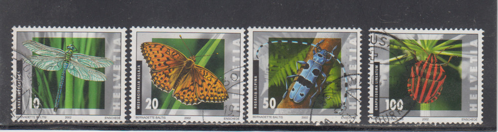 SWITZERLAND 2002 - USED - SCOTT #  1126-29   CPLT. SET