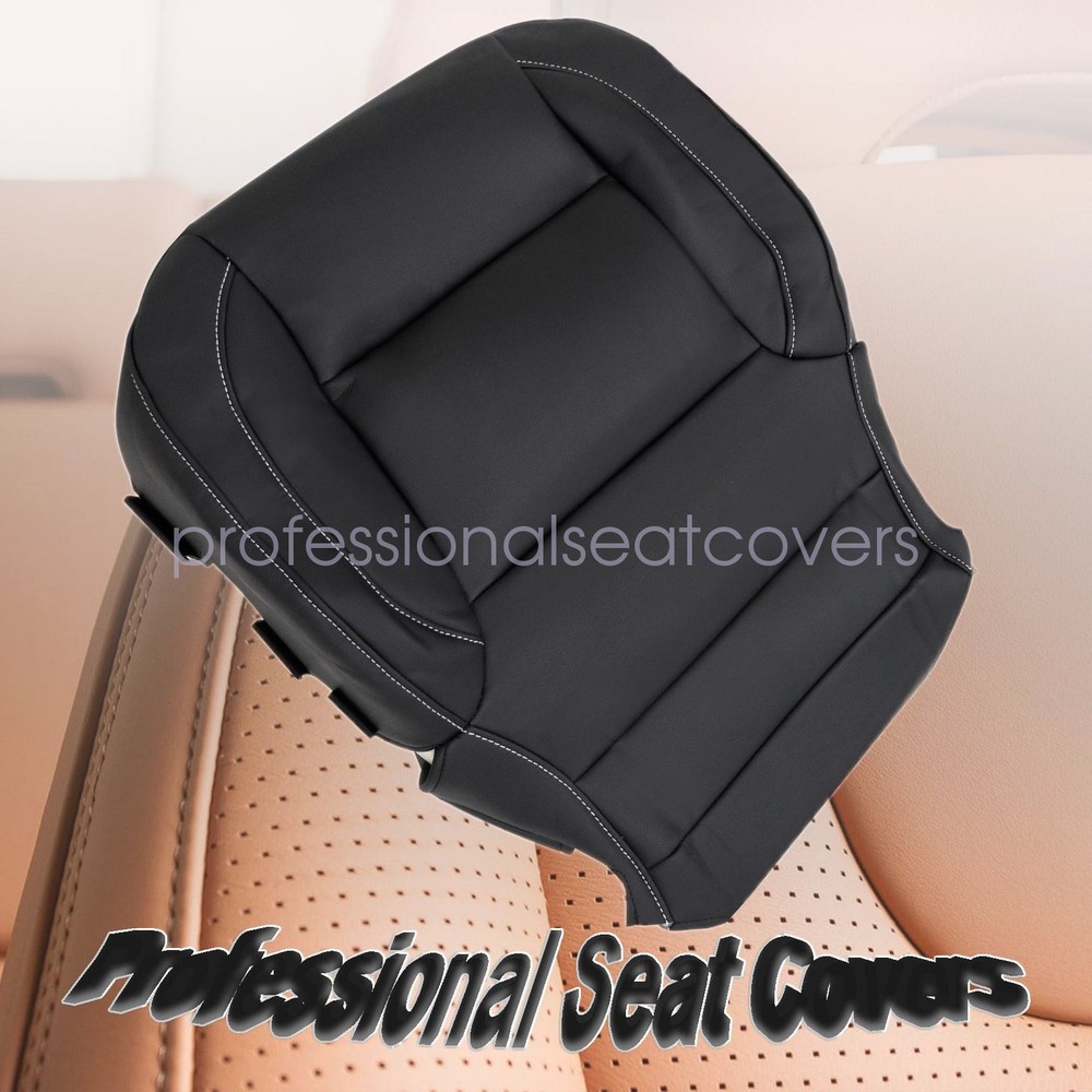 Driver Side Bottom Seat Cover Jet Black For Chevy Silverado GMC Sierra 2014-2019