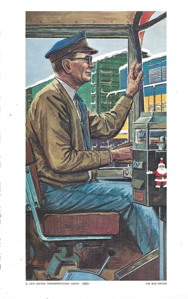 1970 United Transportation Union Print-The Bus Driver