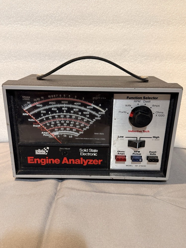 Sears Solid State Electronic Engine Analyzer Model 161.214230 with Cables