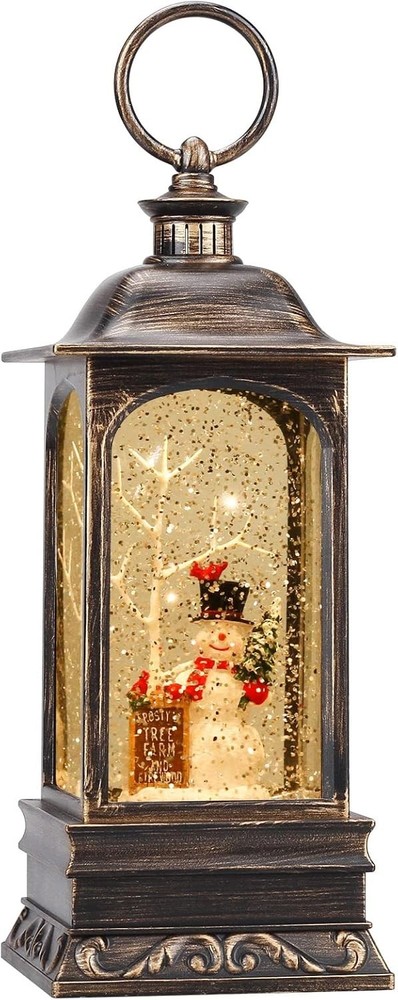 Charming Musical Snow Globe Lantern - Swirling Glitter & Energy-Saving Timer