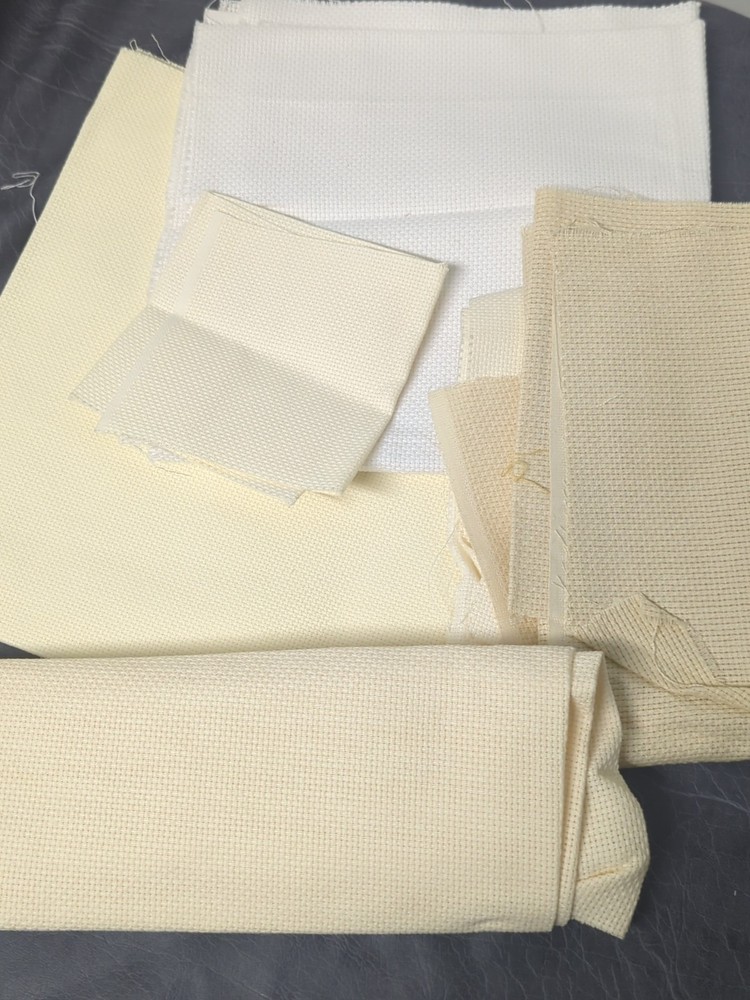 Miscellaneous Cross Stitch Fabric White And Ivory