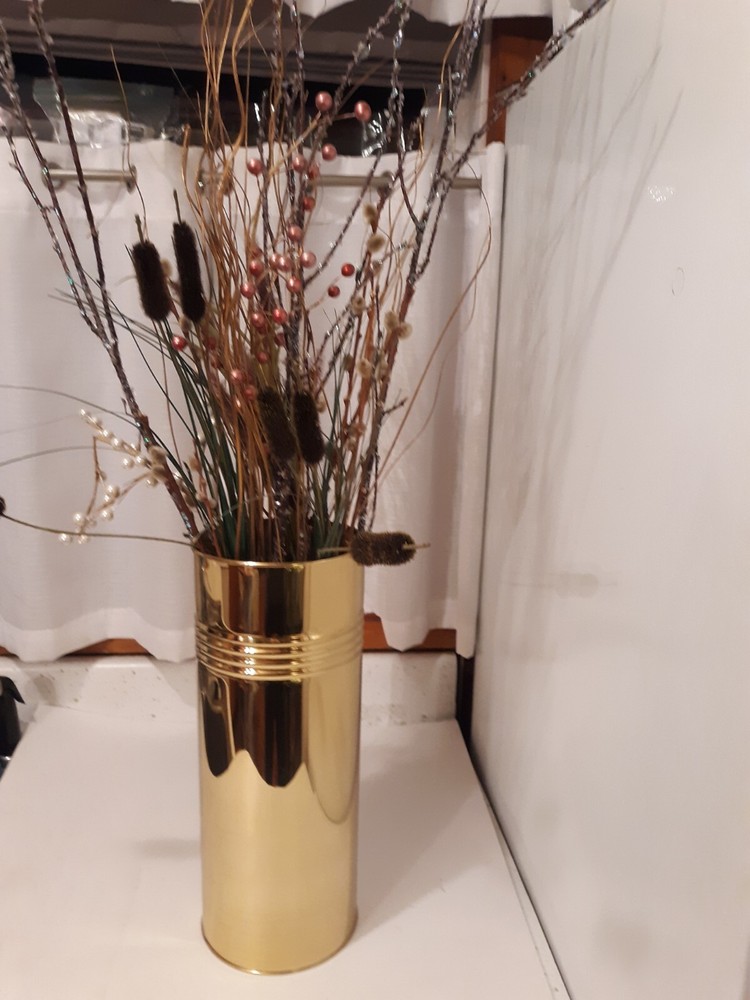 BRISTOL Solid BRASS Lacquered POLISHED FINISH Decorative Cylindrical CONTAINER