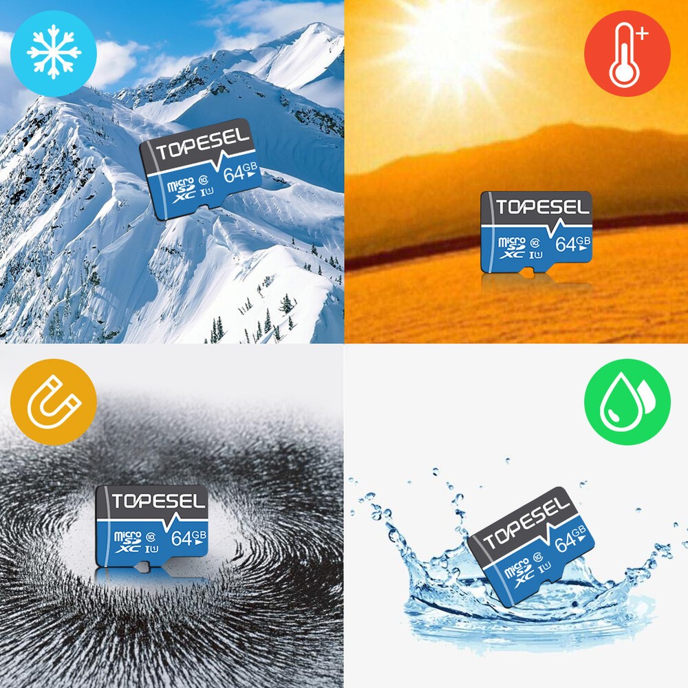 5/10Pack 64GB Micro SD Card SDXC SDHC Class10 Memory Cards Adapter for Camera