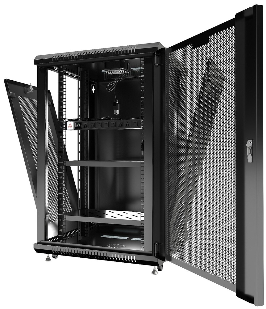 Server Rack 18U Wall Mount Cabinet Locking Networking Data Enclosure VENTED Door