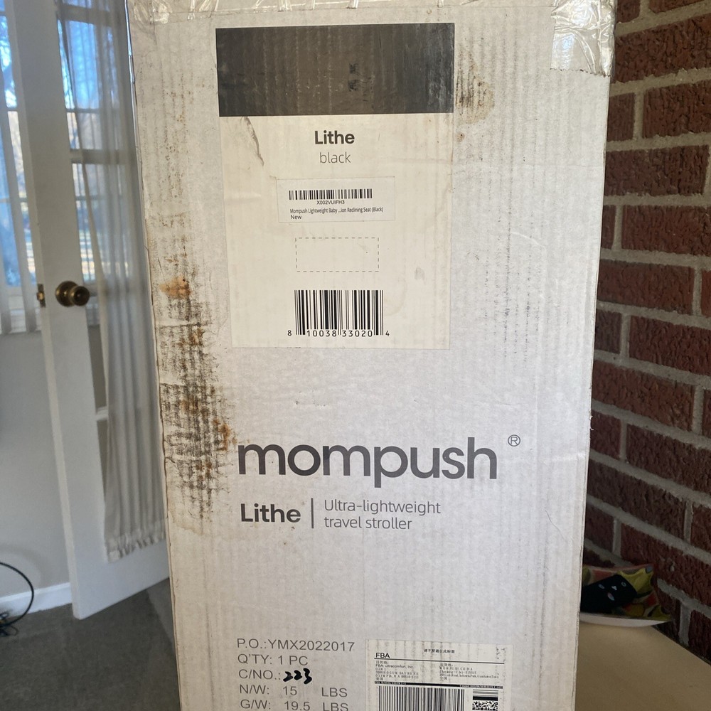 Mompush Lithe Compact and Lightweight One-Hand Foldable Travel Stroller &...