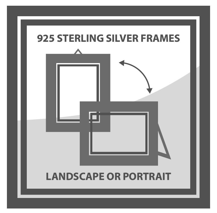 925 Solid Silver Frame Chic Element In Any Decor 13×18 * 7314