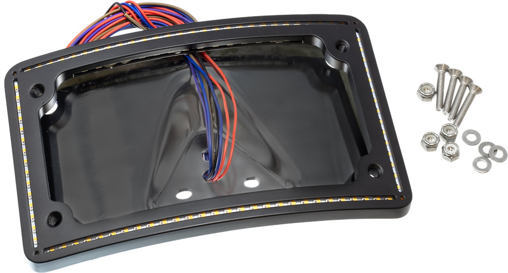 Letric Lighting LLC-CPPL-B Perfect Plate Light Curve Blk Universal Fit