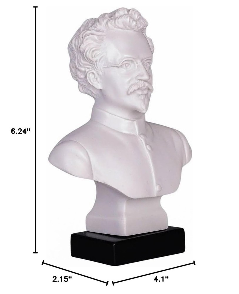 Danila-Souvenirs Soviet Russian USSR Communist Leon Trotsky Marble Bust Statu...