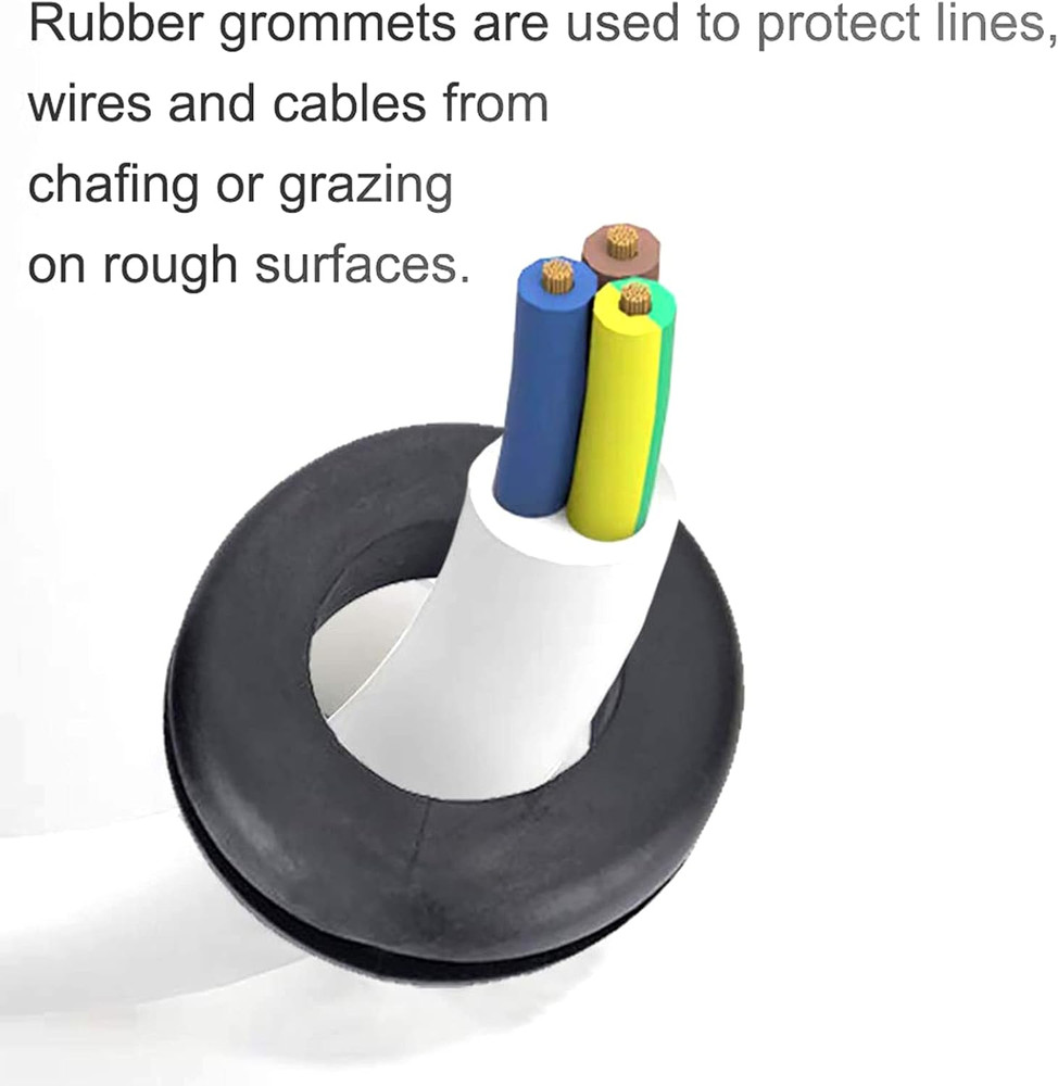 200 PCS Rubber Grommet Kit for Firewall Hole Plugging - Assorted Sizes!