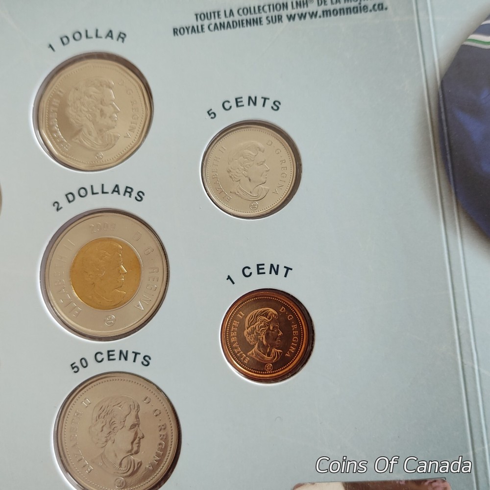 2009 Canada Coin Set - Vancouver Canucks Dollar - Special Edition #coinsofcanada