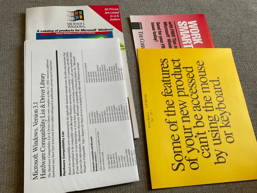 Microsoft Windows Operating System Software Version 3.1 3.5" Disks See Pics Vtg
