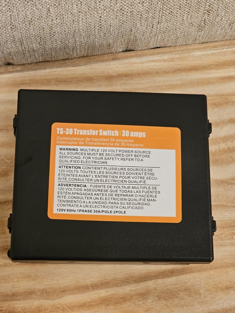 TS-30 30 Amp Automatic Transfer Switch For Inverter, shore power or generators