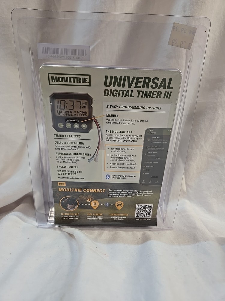 Moultrie Universal Digital Timer III Programmable Feeder Timer Black (MFA-15095)