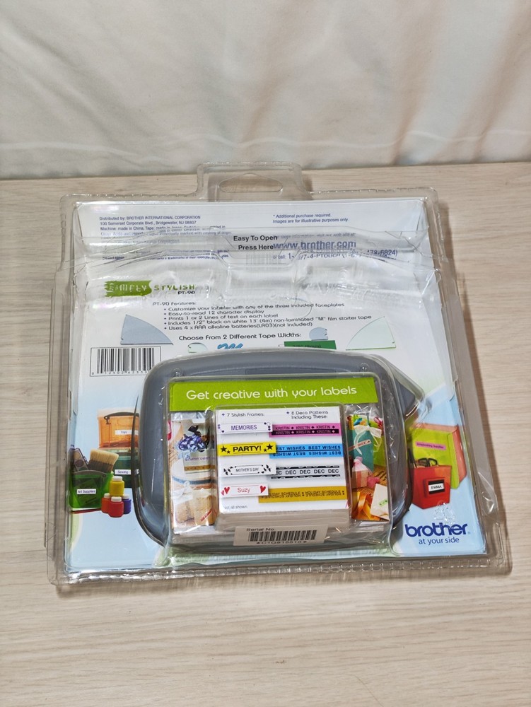 Brother PT-90 P-Touch Personal Labeler Maker Open Box!