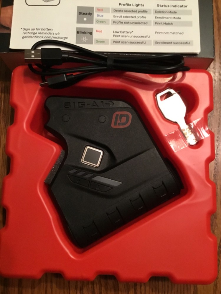 Identilock Biometric Trigger Lock SIG - A1 Gun Lock