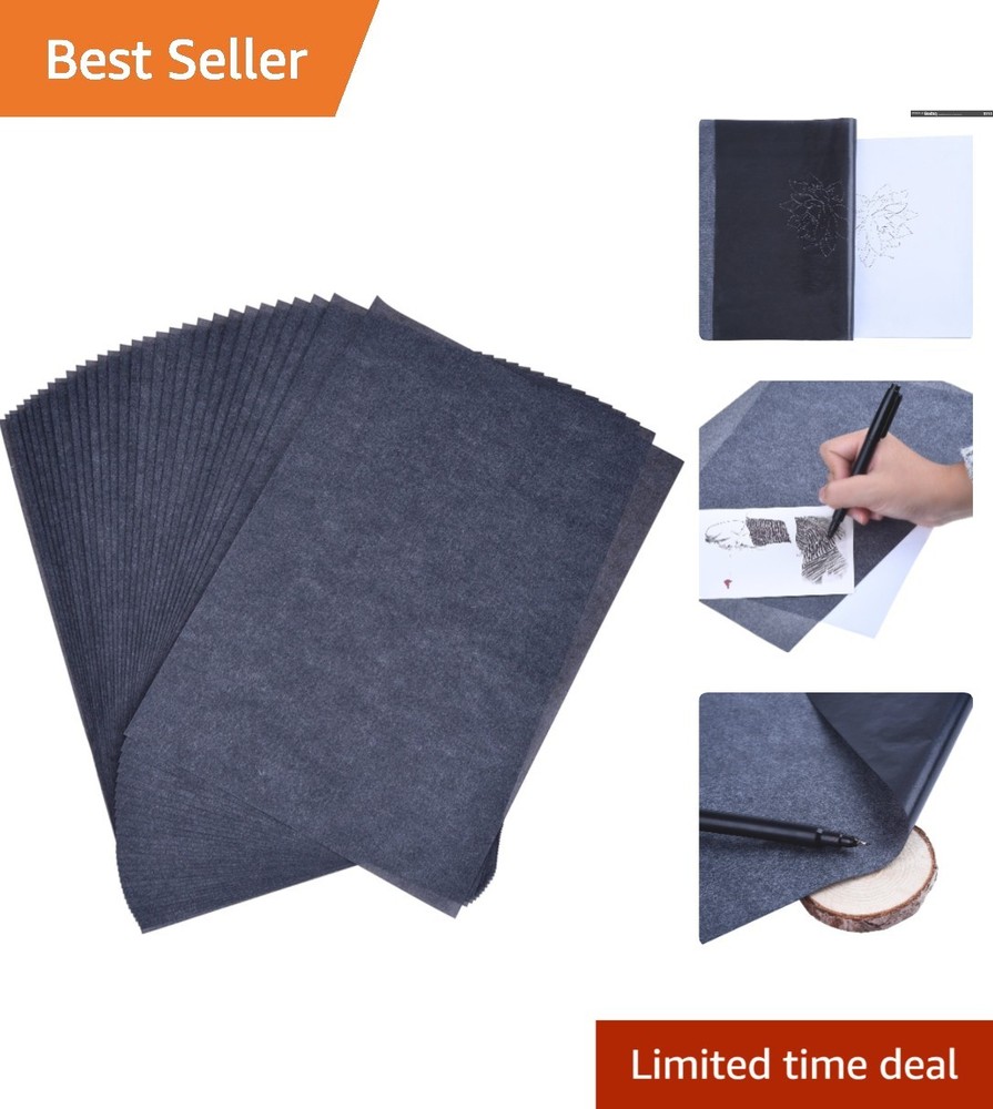 Smooth Finish 30 Pack Carbon Transfer Paper - Create Clear Designs Effortlessly