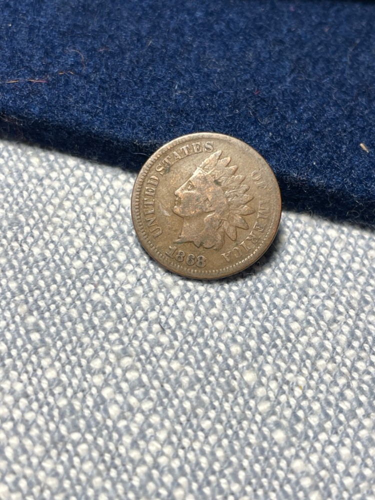 (#101199) Indian Head Cent: 1868.  #2.   Good+