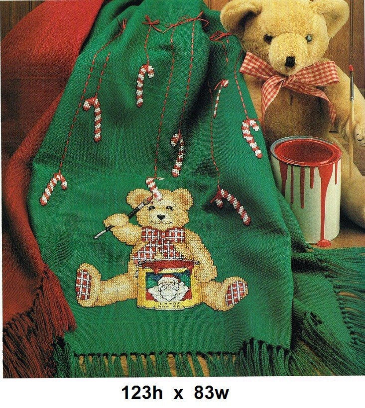 CANDY CANE RED   CROSS STITCH PATTERN  ONLY  -  TL   EEUR